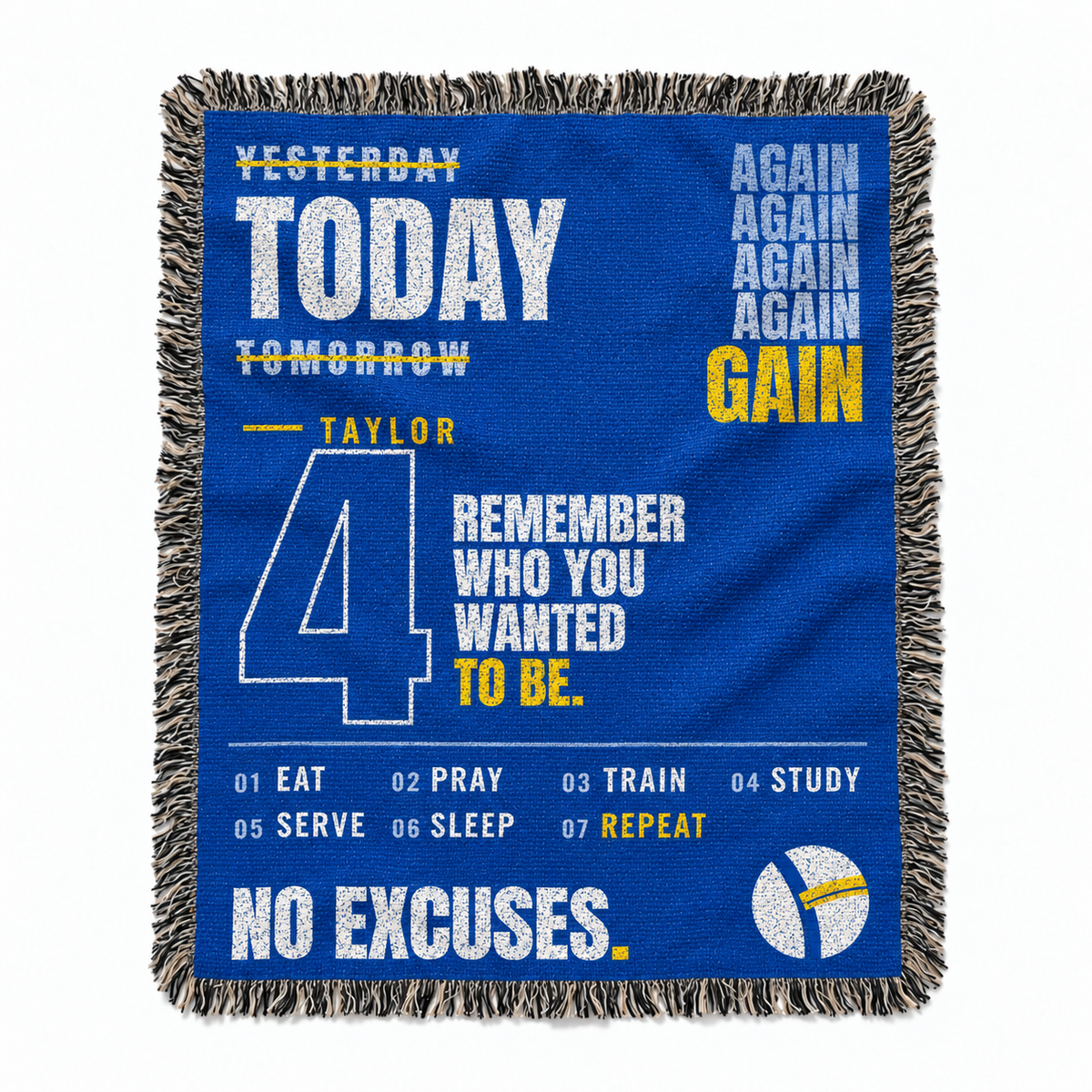 Sport Personalized Woven Blanket Remember Who You Wanted To Be For Your Child From Dad Mom Gift