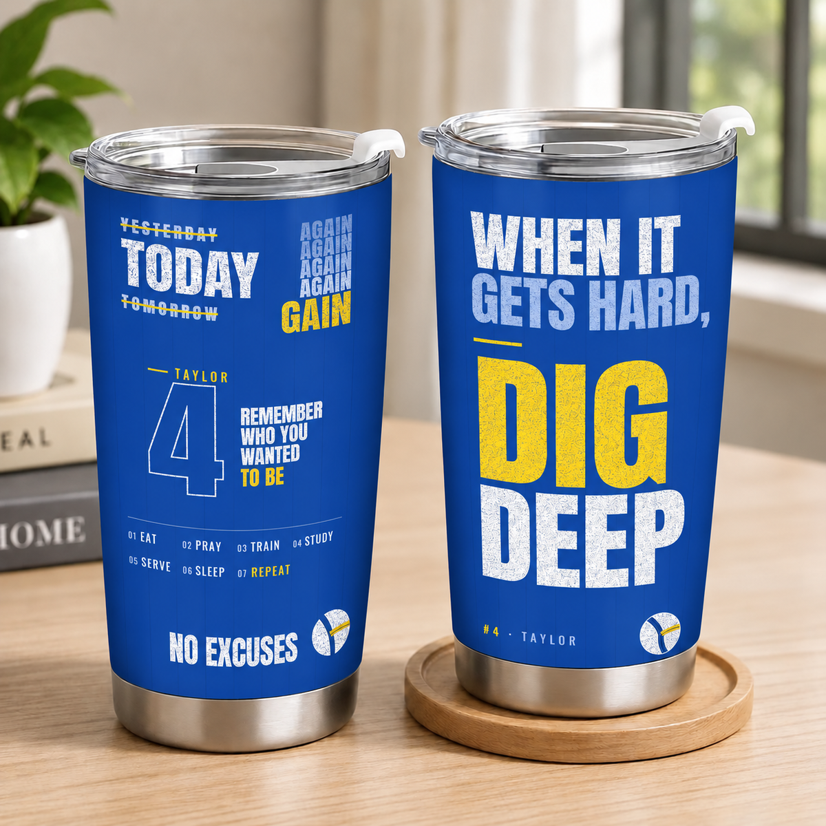 Customizable Sport Tumbler Motivation Quotes Gift For You