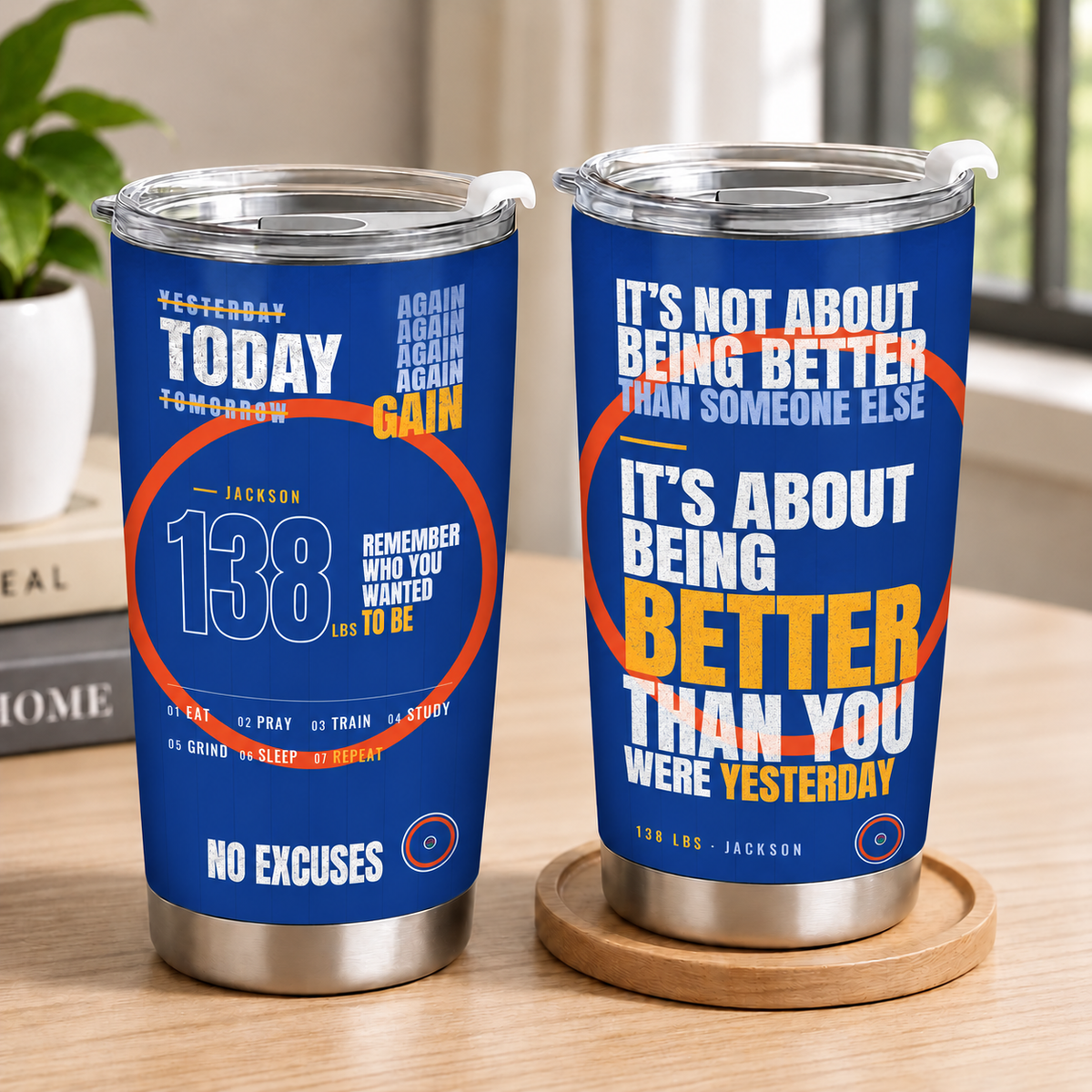 Customizable Sport Tumbler It's About Being Better Than You Were Yesterday Gift For You